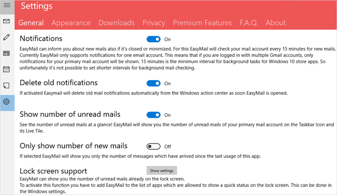 einfache Mail für Google Mail Windows App