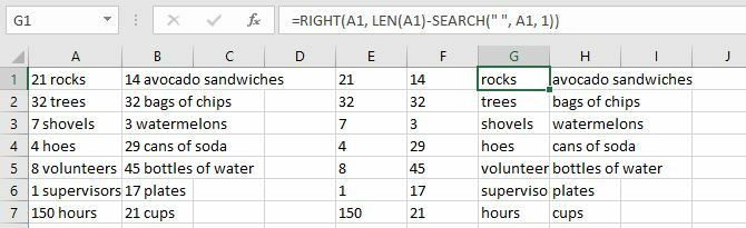 Excel Trennt Zahlen und Text mit den Funktionen LINKS und SUCHEN