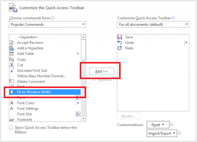 Office-Quick-Access-Add-Optionen