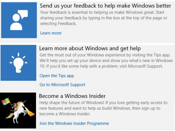 Windows 10 Feedback Hub nach Hause