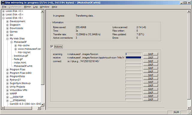 Web-Archiver-httrack