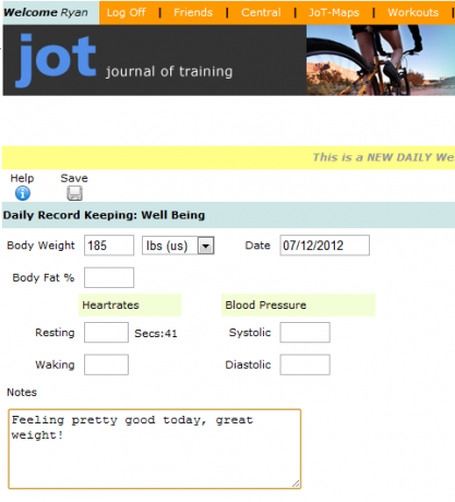 Planen und verfolgen Sie den Trainingserfolg mit Journal of Training jot12