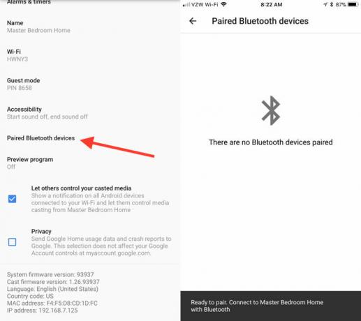 Einrichten und Verwenden von Google Home Google Home Pairing Bluetooth 1