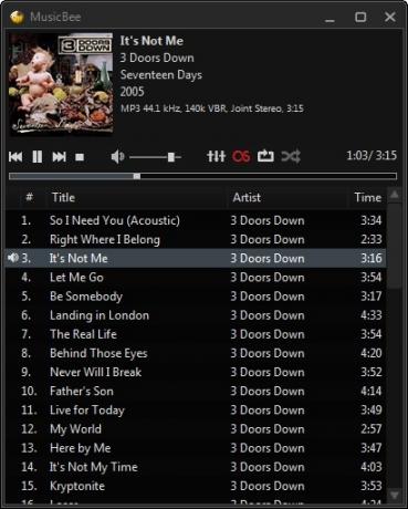 MusicBee: Ihr leistungsstarker und dennoch einfacher All-In-One-Musikmanager [Windows] MusicBee Compact Player-Ansicht