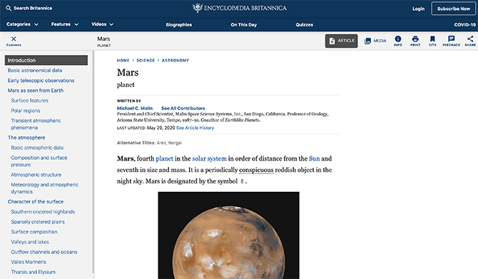 Mars Definition und Information