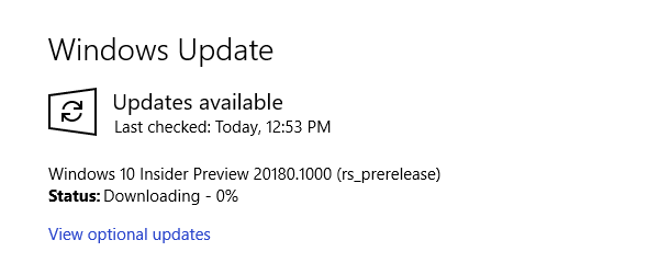 Windows Insider Preview Update