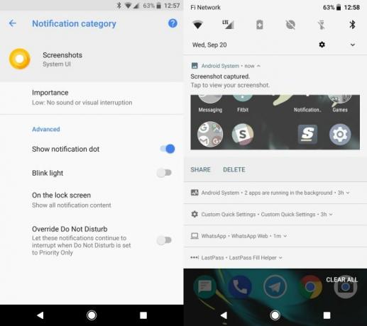 android oreo Benachrichtigung mit niedriger Priorität