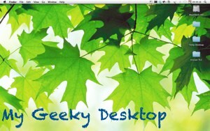 GeekTool - Systeminformationen auf einem Mac im Style 00 Desktop-Screenshot anzeigen