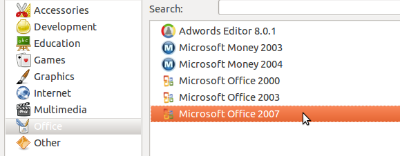 Installieren Sie Office 2007 unter Linux