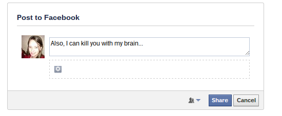 Facebook Fake Status über Telepathie