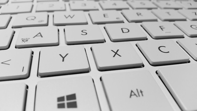 Eine Windows-Laptop-Tastatur