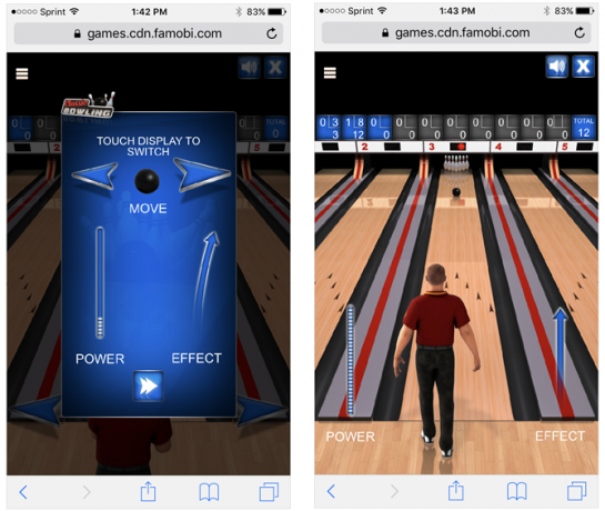 Klassischer Bowling Mobile Browser