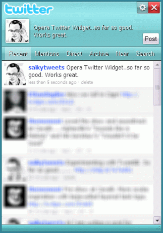 Twitter Addon Widget Oper