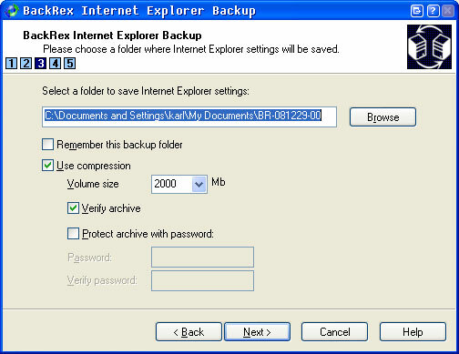 Sichern und Wiederherstellen Ihrer Internet Explorer-Browsereinstellungen iebackup2