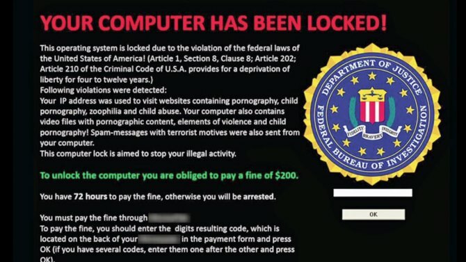 Ransomware-Beispiel FBI