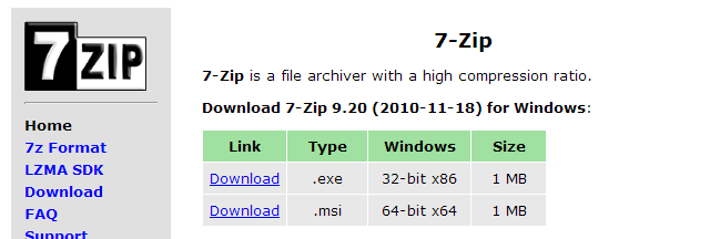 7-zip-32-Bit-vs-64-Bit-Installer