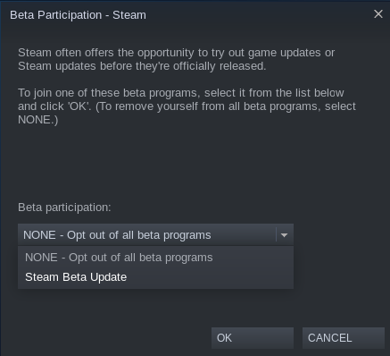 Treten Sie der Steam Beta bei