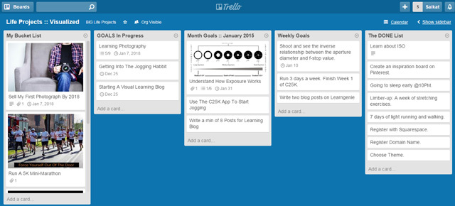 Trello - Ziele visualisieren