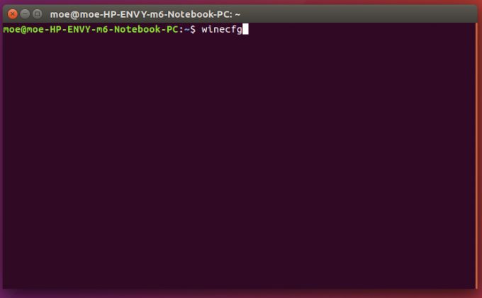 Winecfg-Befehl