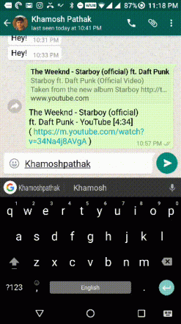 Interpunktion gboard