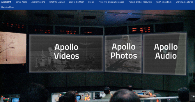 Auf der Apollo-Website zum 50-jährigen Jubiläum der NASA finden Sie offizielle Fotos, Videos und Audiodateien der ersten Mondlandung