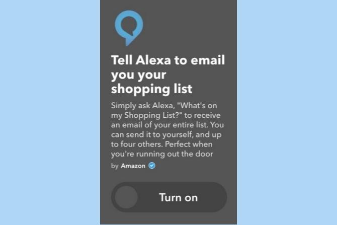 ifttt gmail alexa einkaufsliste