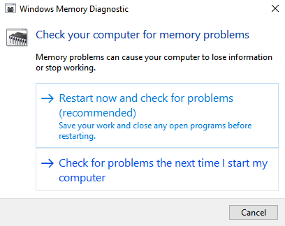 Windows-Speicherdiagnose