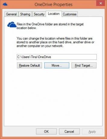 OneDrive-Speicherort verschieben