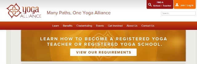 YogaAlliance Seite