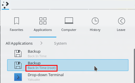 Backup-Backintime als Root optimieren