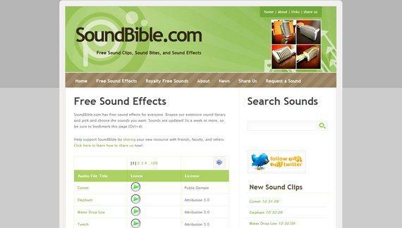 Top 5 Sites für kostenlose Soundeffekte Downloads Bibel