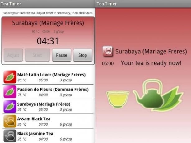 Perfekte Tasse Tee Mobile App