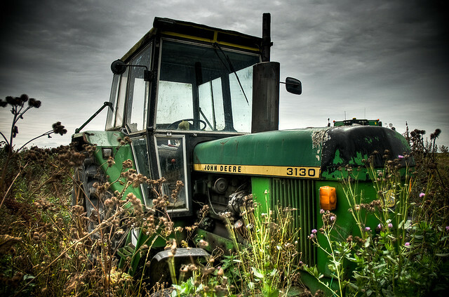 John Deere im Gras