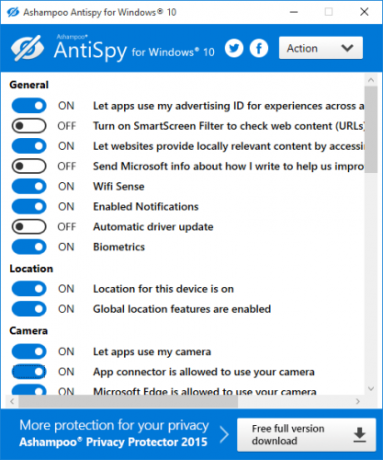 Antispy für Windows 10