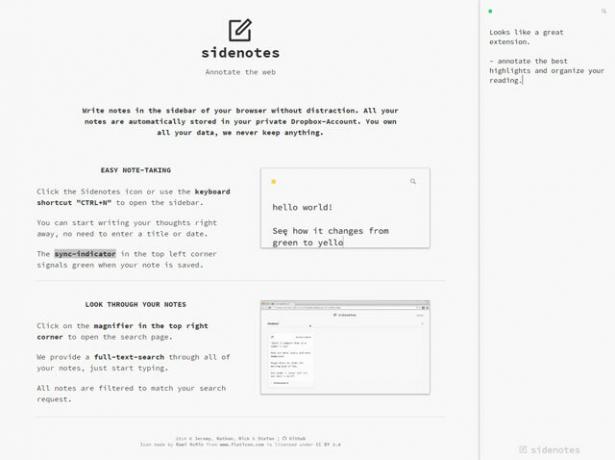 Notetaking Chrome Extension - Nebenbemerkungen