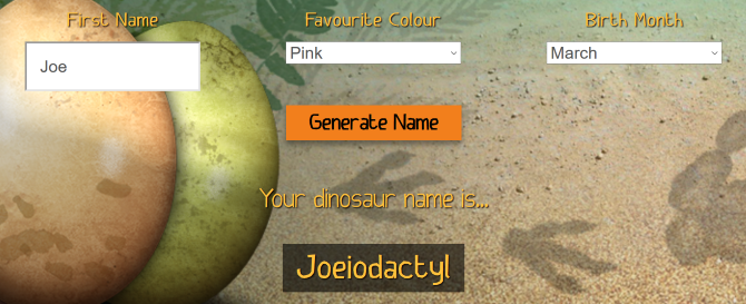 Dinosaurier Namensgenerator