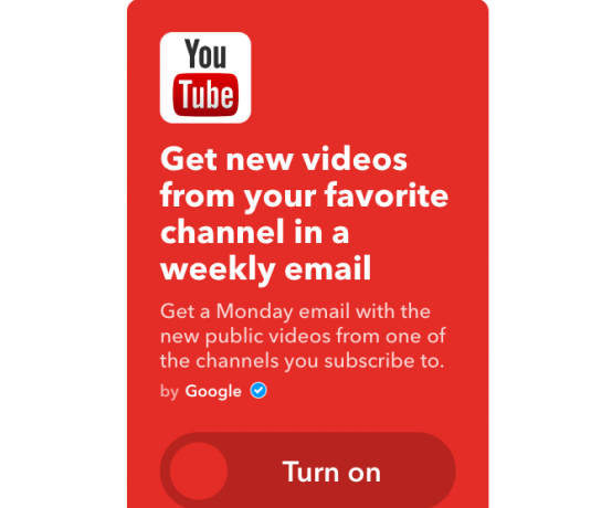 youtube ifttt neue Kanalvideos an wöchentliche E-Mail