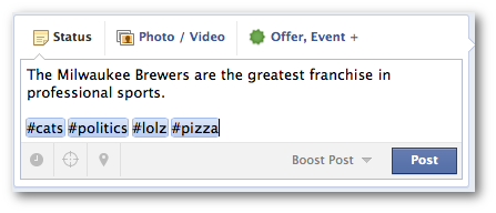 Zufällige Facebook Hashtags