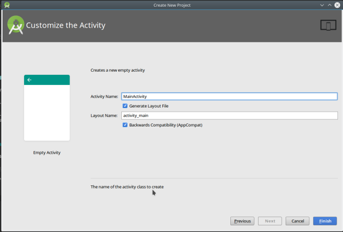 android App erstellen androidstudio newproject4