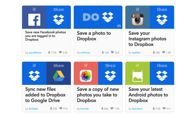 IFTTT Dropbox Rezepte