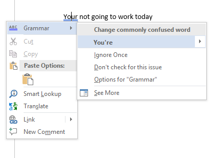 Rechtschreib- und Grammatikprüfung in Microsoft Word ms Wort Tippfehlergrammatik