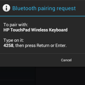 HP Touchpad-Tastatur