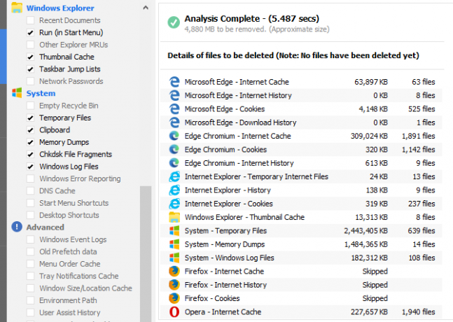 CCleaner Custom Clean