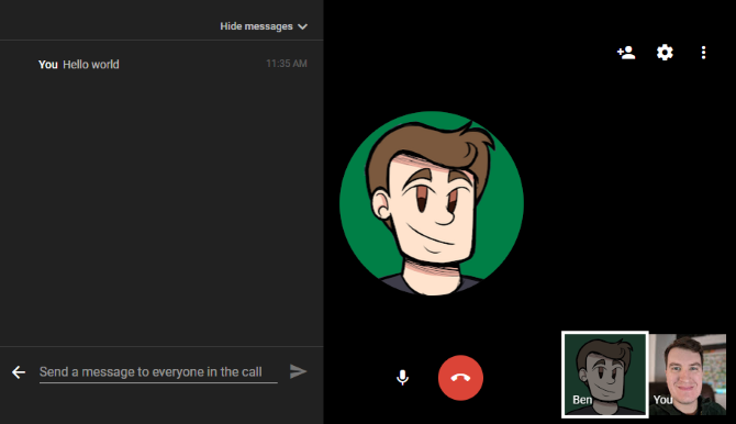 Verwendung von Google Hangouts - Videoanruf