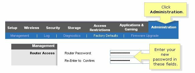 Linksys Router-Einstellungen