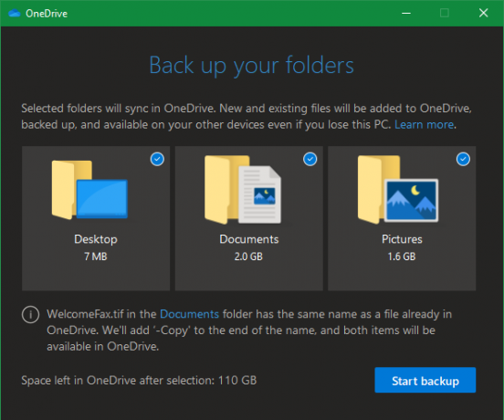 OneDrive-Sicherungsordner