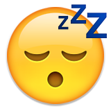 Schlafen dösen zzz Emoji Emoticon