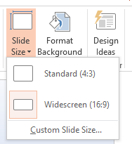 So ändern Sie die Größe Ihrer Folien im PowerPoint-Powerpoint-Aspekt