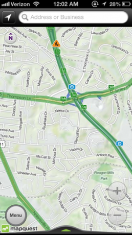 mapquest auf dem iPhone