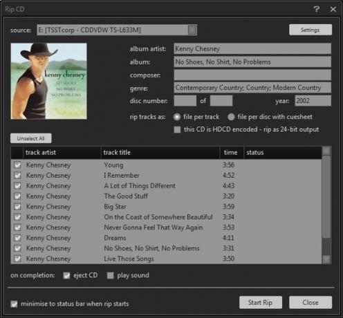 MusicBee: Ihre leistungsstarke und dennoch einfache All-In-One-Musikmanager [Windows] MusicBee Rip-CD